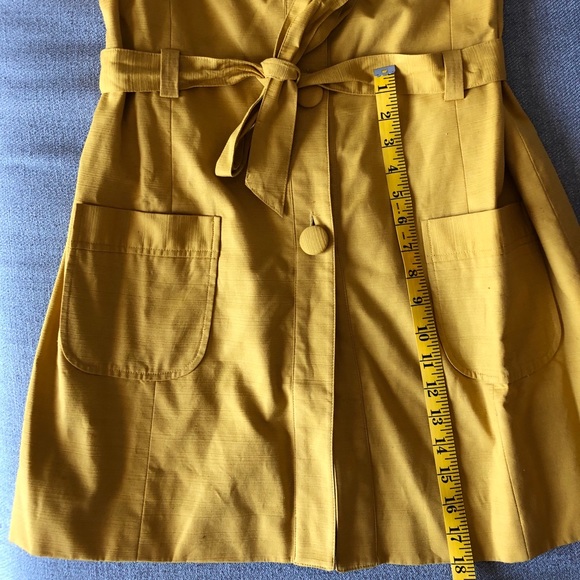 SOLD π Anthro Tabitha Mustard Yellow Coat Dress - Picture 8 of 8